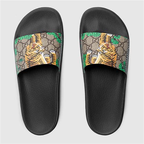 gucci bengal slides|best deals on Gucci slides.